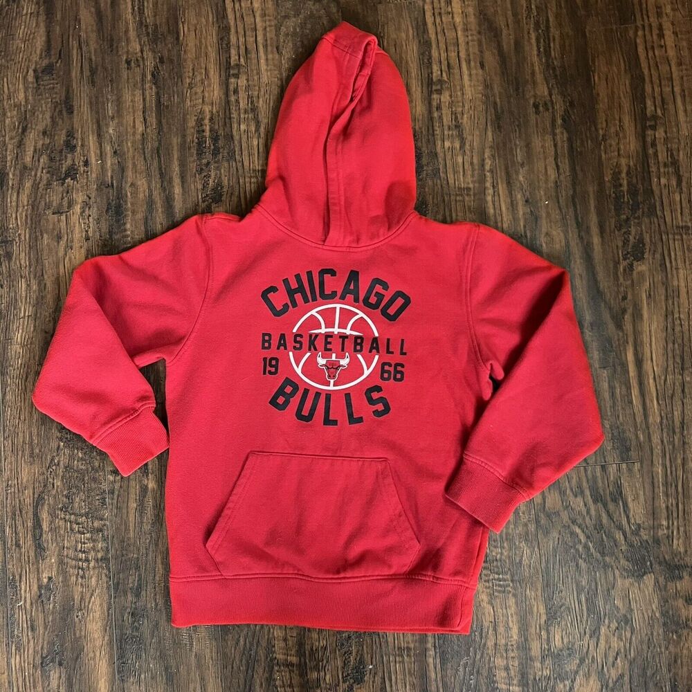 NBA Chicago Bulls Hoodie‎ Youth Medium 10-12 Red Pullover Sweatshirt Basketball